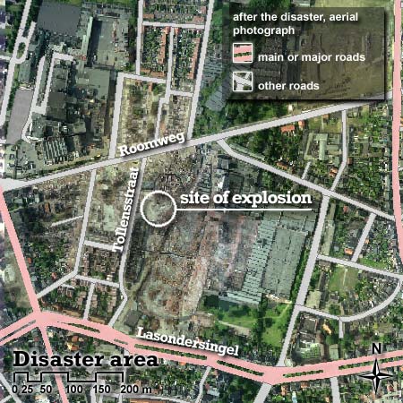 area after the disaster